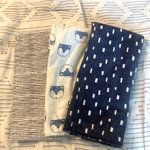 Set of 3 Gerber Boy Burp Cloths